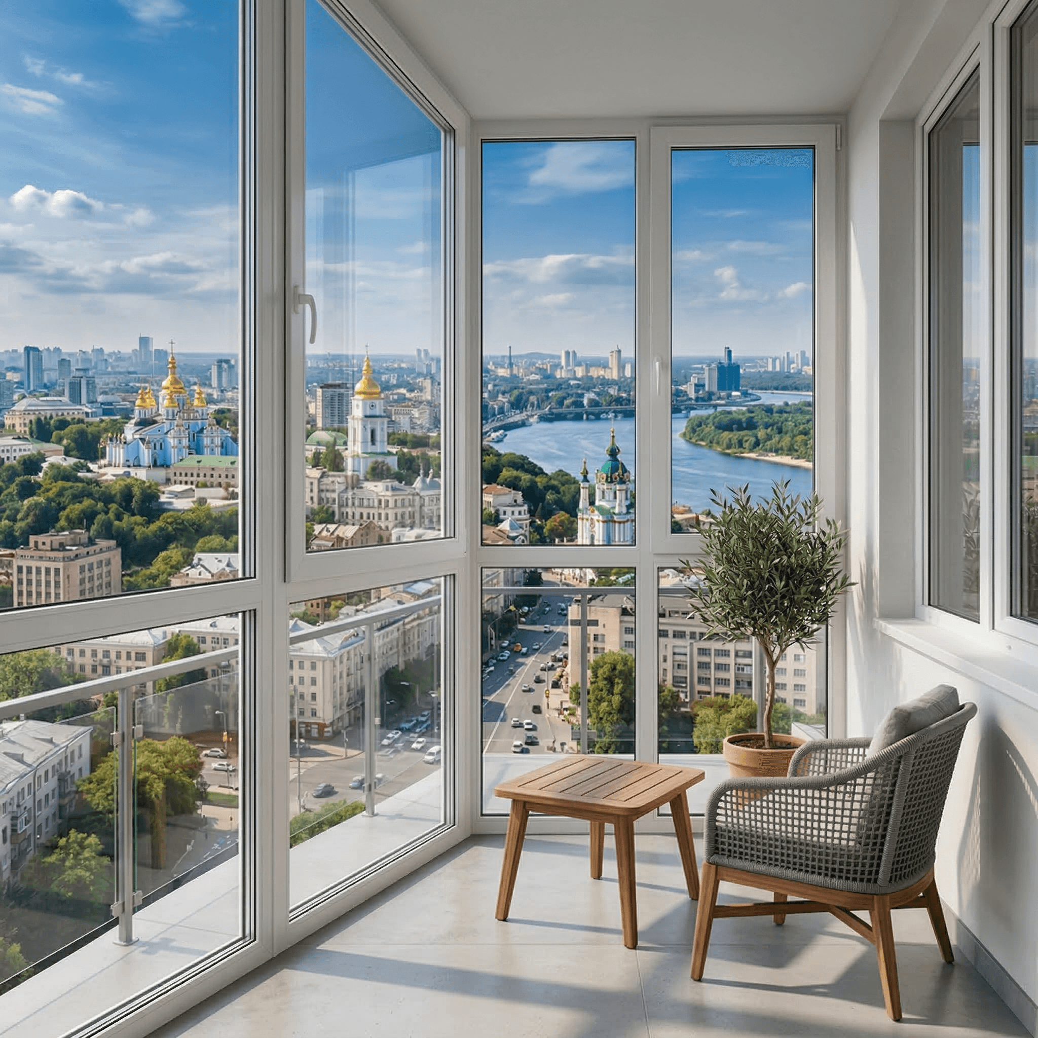 Панорамне скління балкону Київ